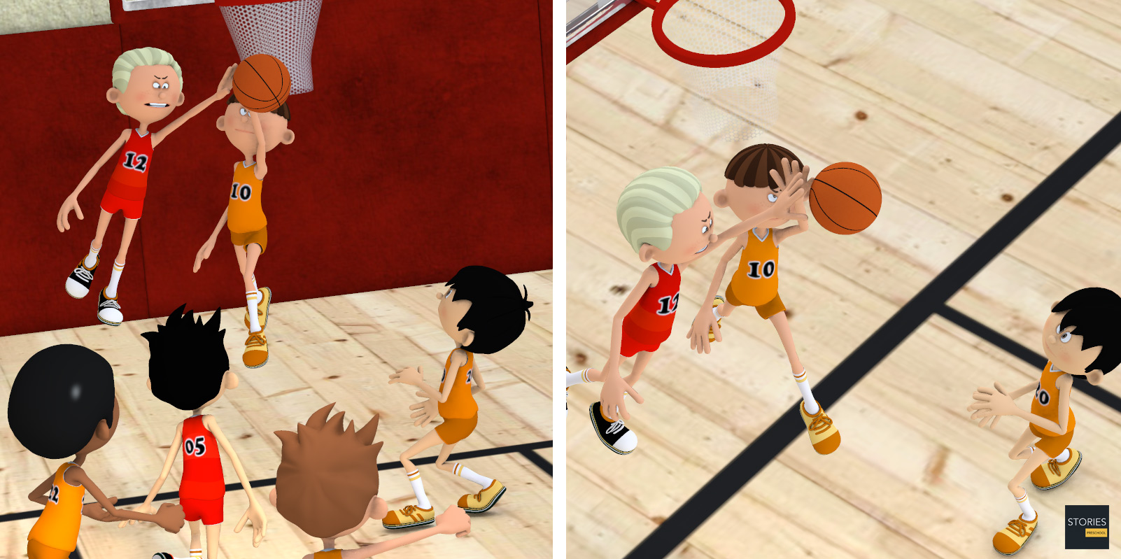 Basketball Touch Pass - Stories Preschool