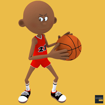 Basketball Triple threat position and related moves - Stories Preschool