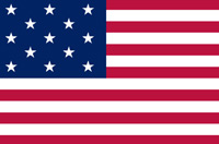United States (US) flag (June 14, 1777 – May 1, 1795)