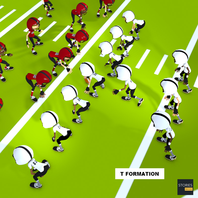 American Football T Formation (Offensive) | Stories Preschool