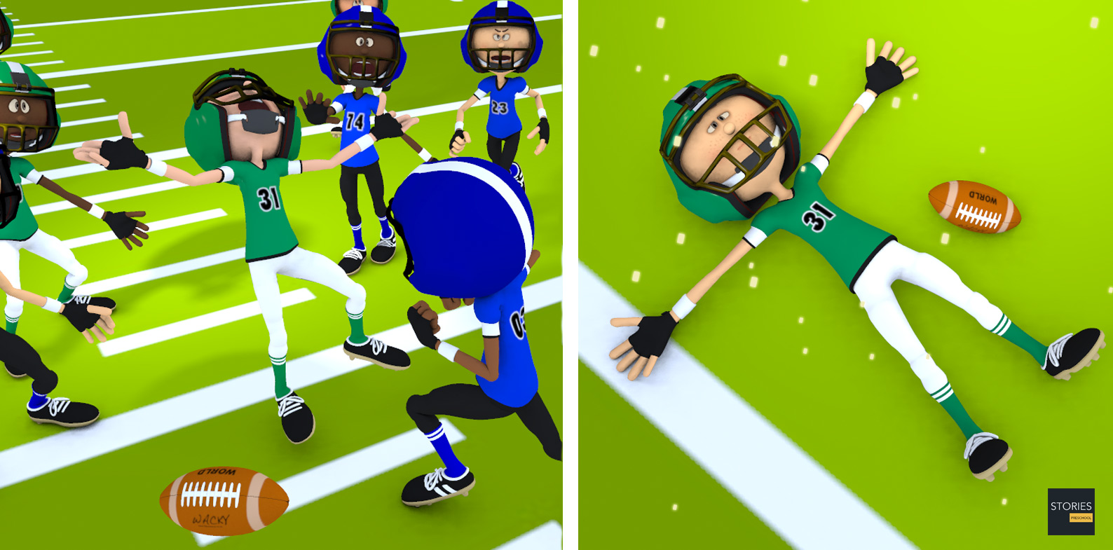 American Football Illegal Hands to the Face | Stories Preschool