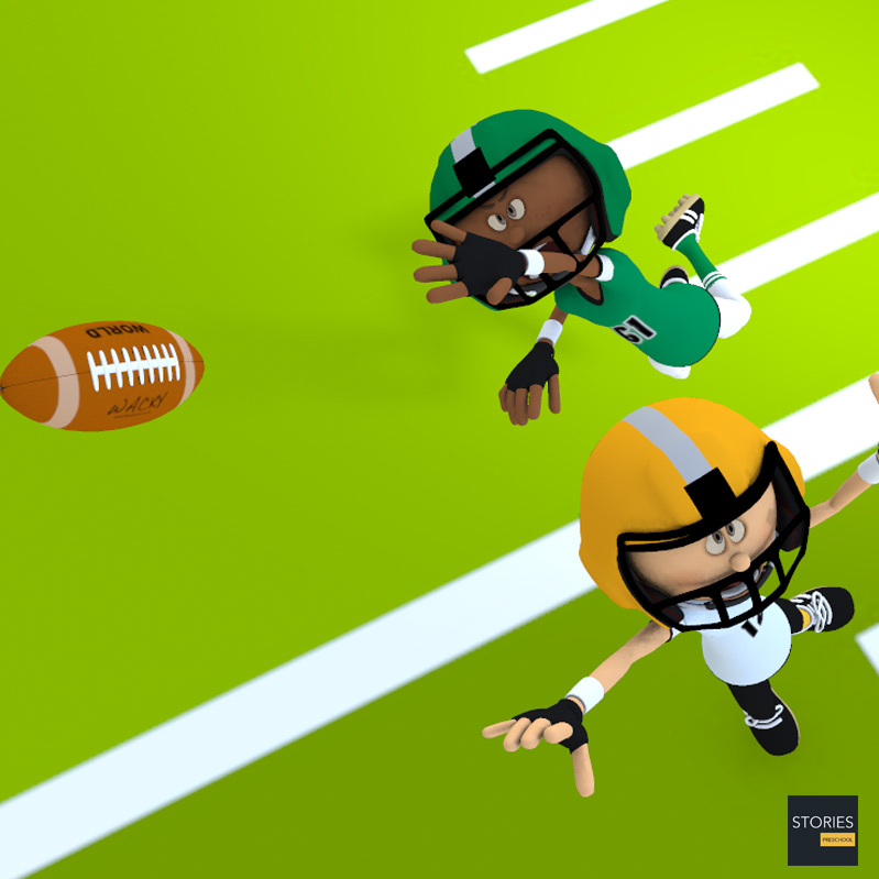 American Football Flying Catch | Stories Preschool
