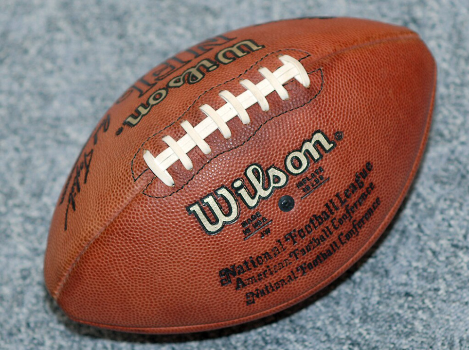 A Wilson modern American football, as used in the National Football League