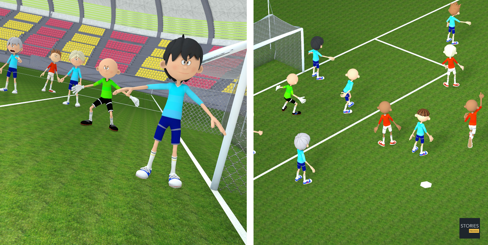 Soccer Tactics in taking and defending a corner Kick | Stories Preschool