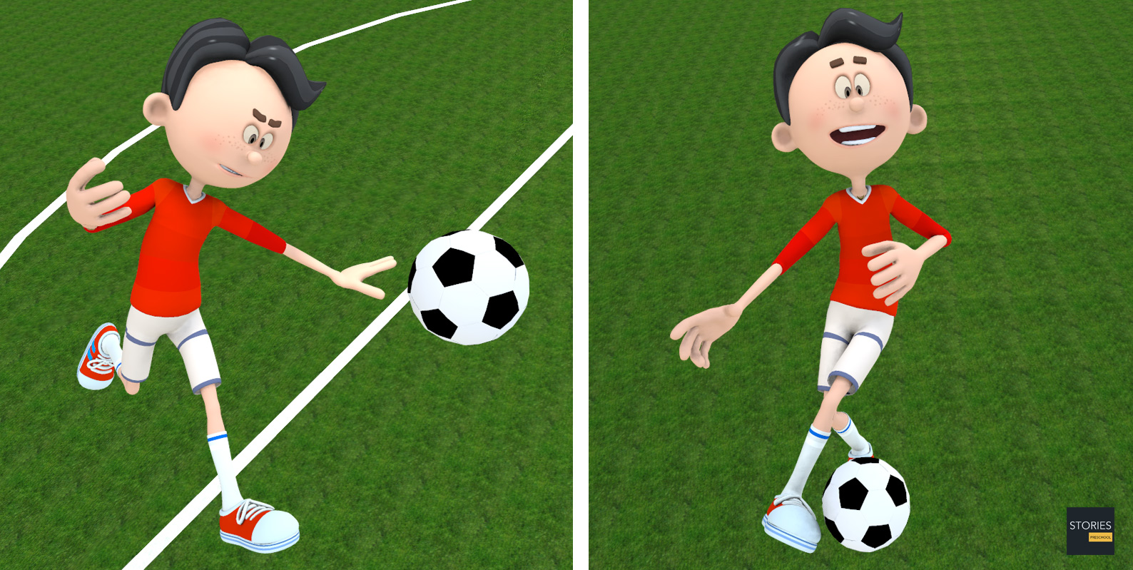 Soccer Behind the leg flip flap | Stories Preschool