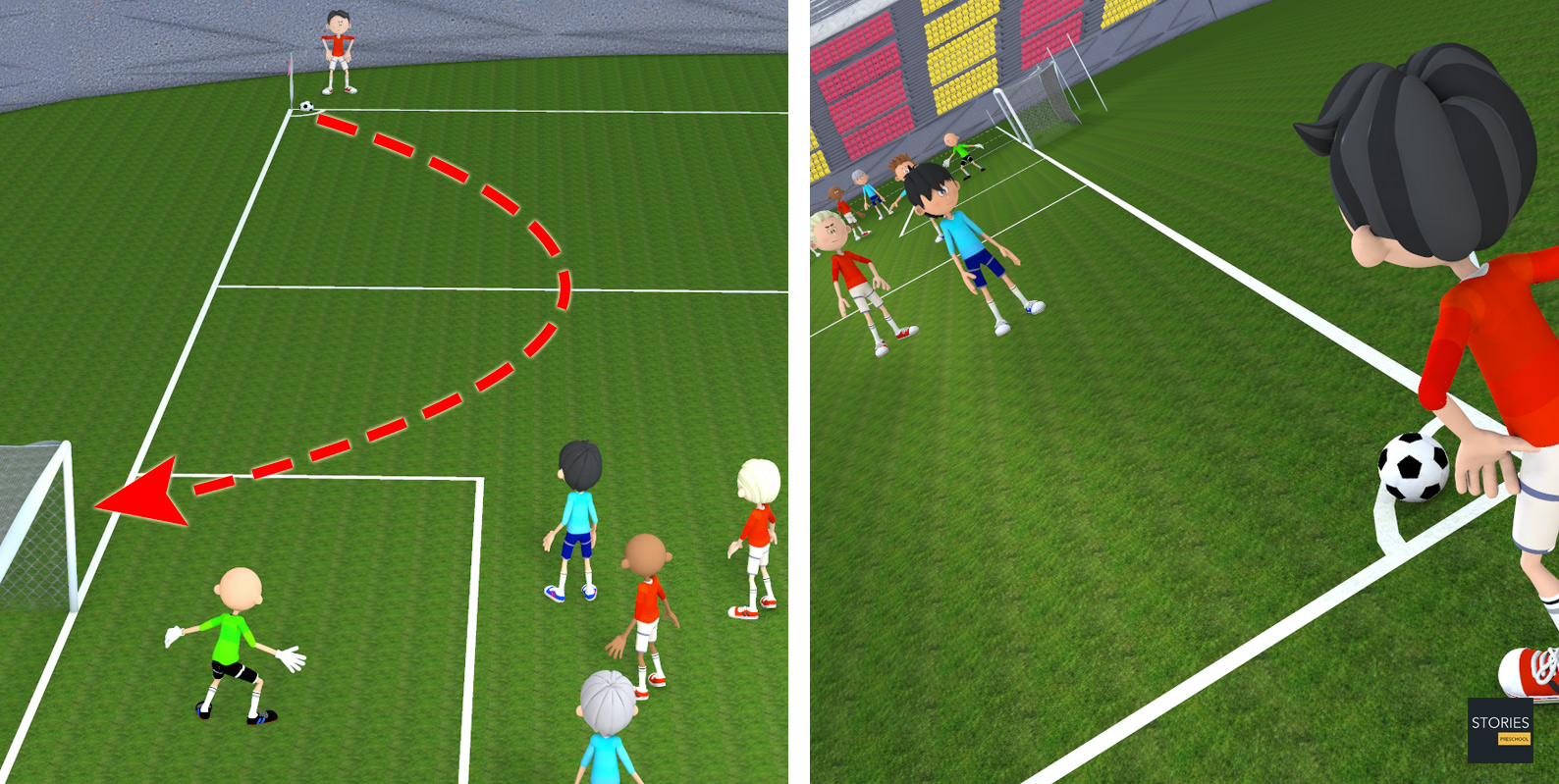 Soccer Curl or Bend | Stories Preschool
