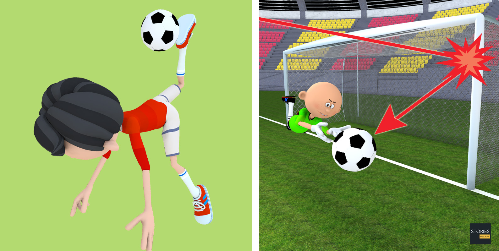 Soccer Scorpion Kick | Stories Preschool