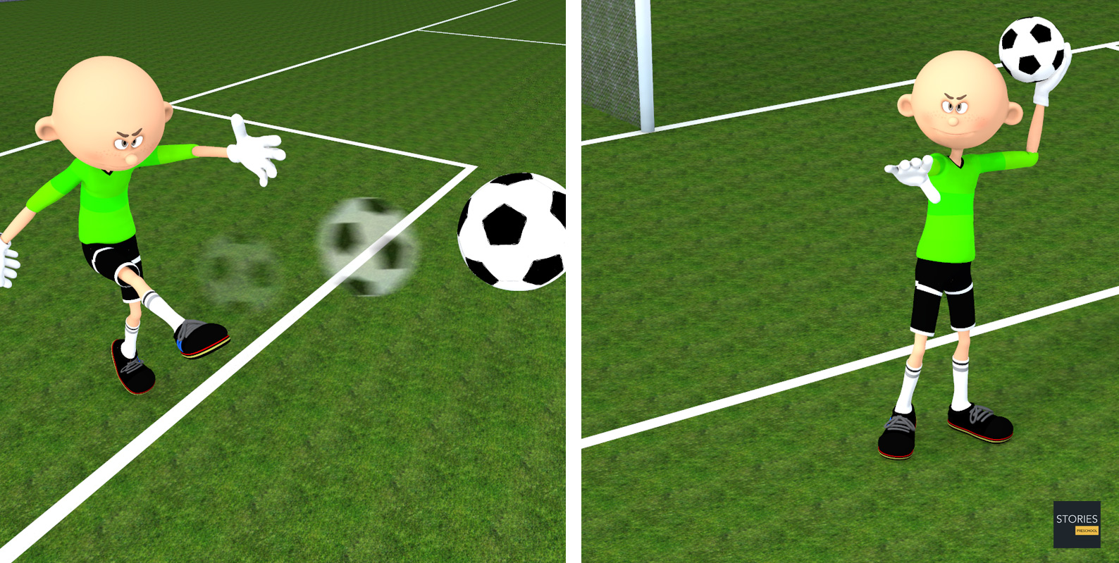 Soccer Goalkeeping skills | Stories Preschool