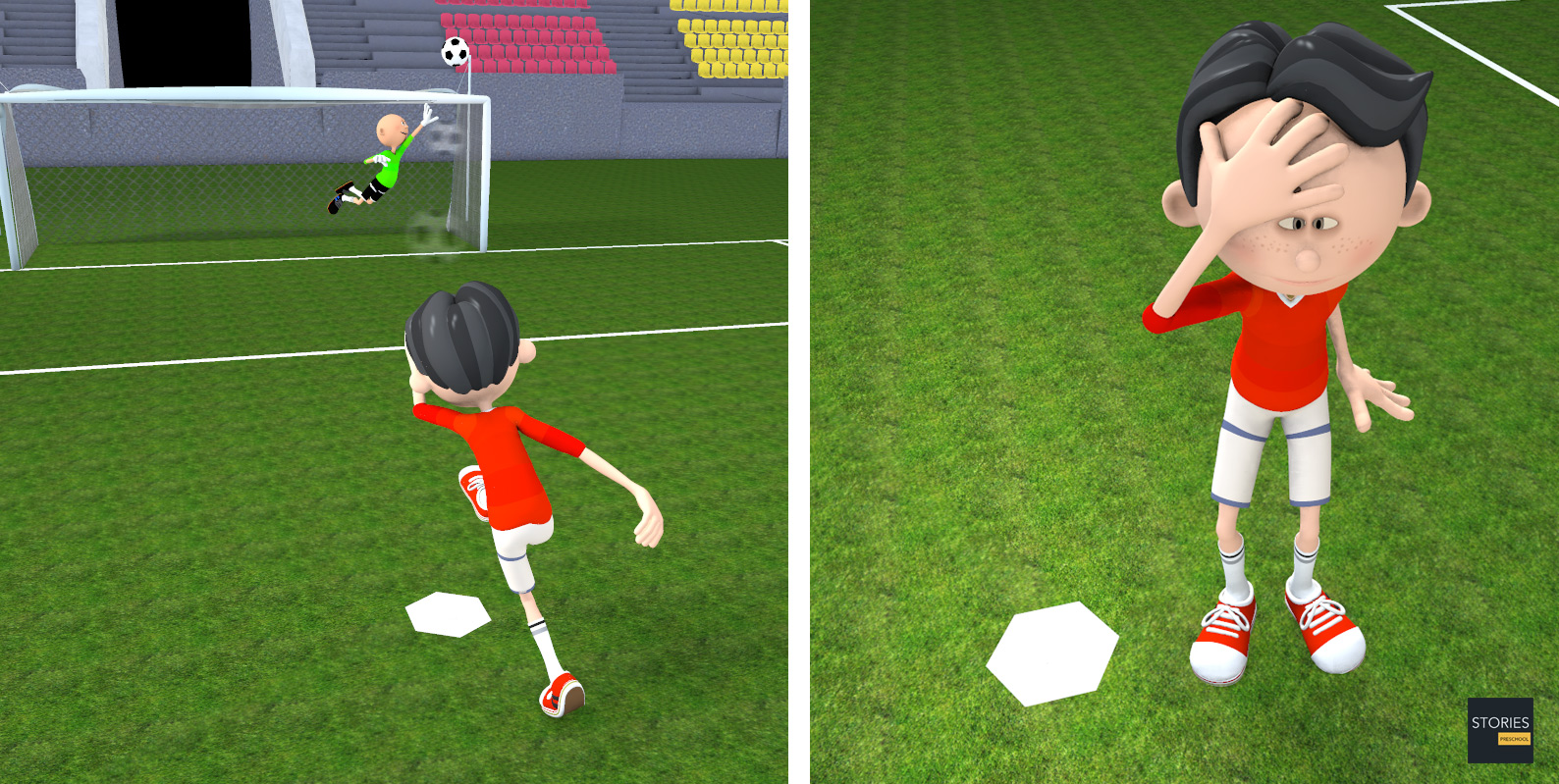 Soccer Missed Penalty Kicks | Stories Preschool