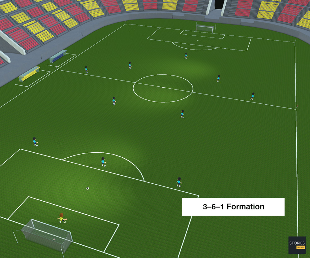 3–6–1 Soccer formation | Stories Preschool