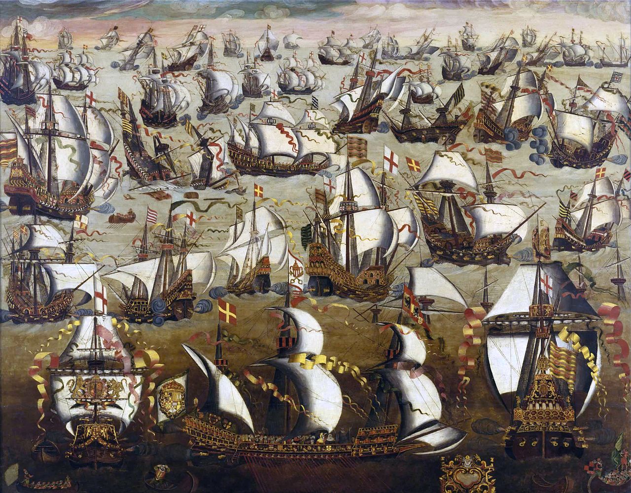 English ships and the Spanish Armada, August 1588