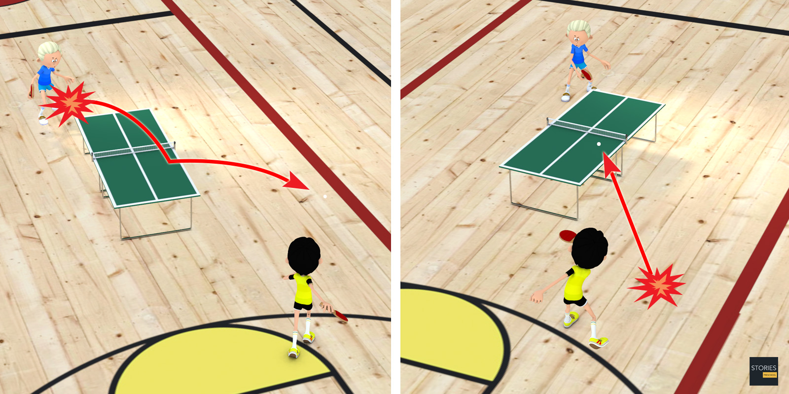 Table Tennis Gameplay | Stories Preschool