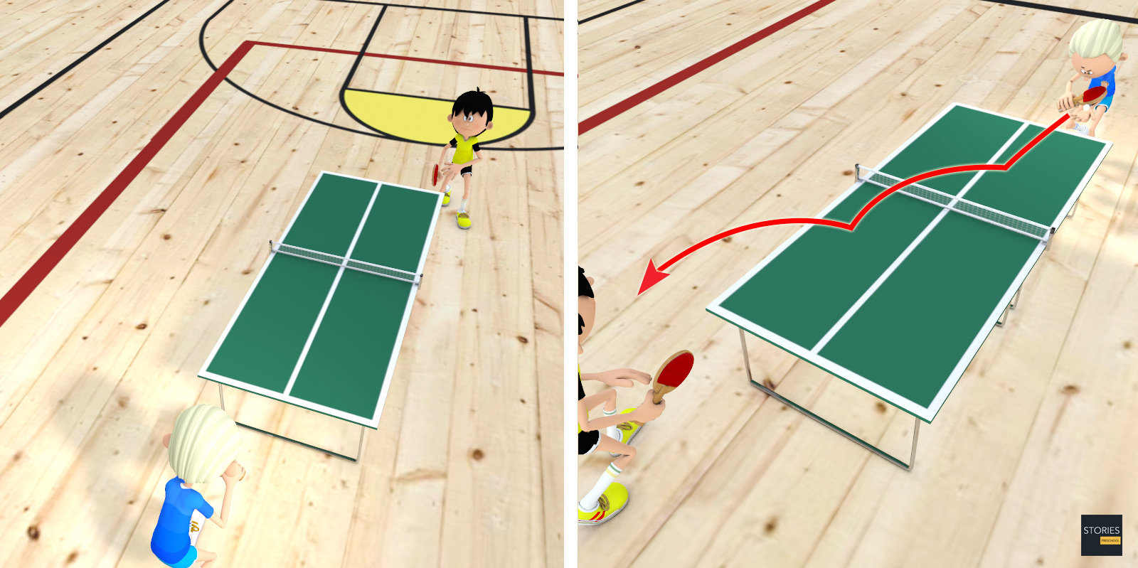 Table Tennis Starting a Game | Stories Preschool