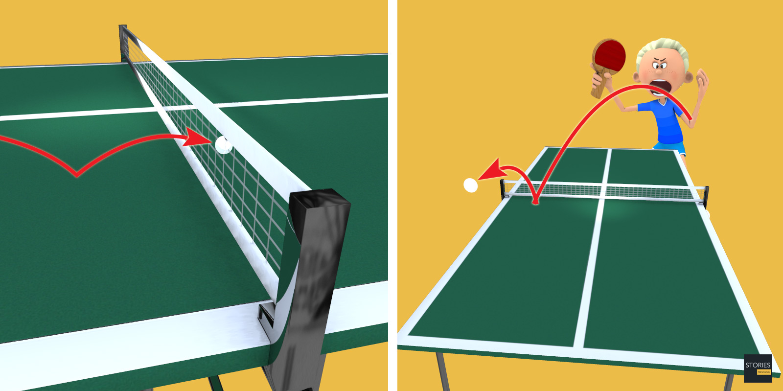 Table Tennis Foul | Stories Preschool