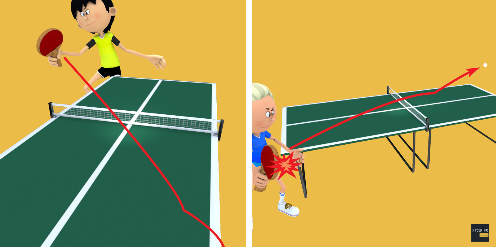 Table Tennis Offensive Hit Stroke | Stories Preschool